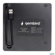 Внешний Dvd-привод с интерфейсом Usb Gembird Dvd-usb-03 пластик, черный