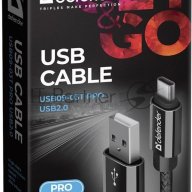Кабель Usb2.0 To Type-c Defender 1m Black Usb09-03t 87814
