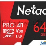 Флеш карта Microsd Card Netac P500 Extreme Pro 64gb, Retail Version W/sd Adapter
