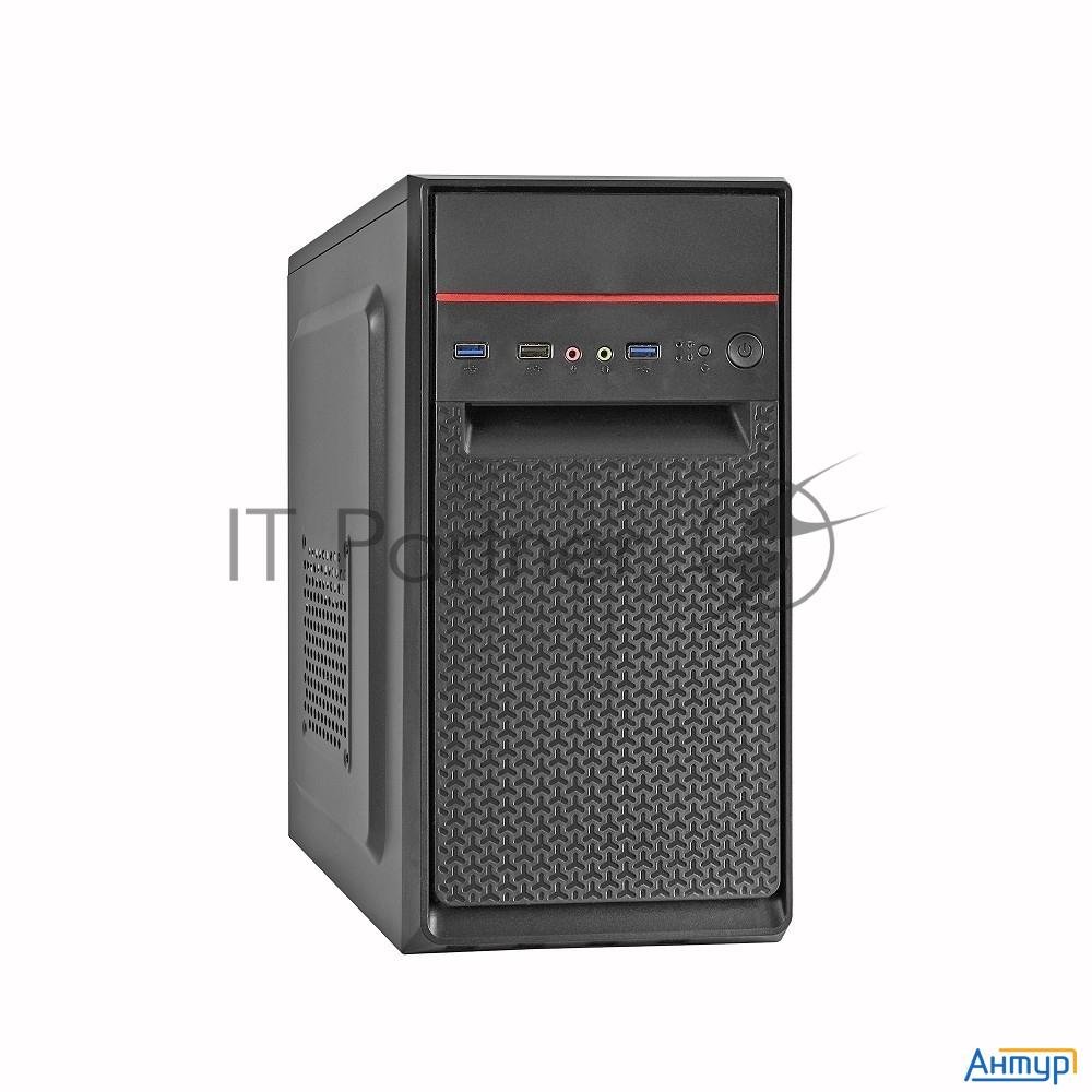 Корпус Exegate Ex283062rus  Minitower Exegate Baa-107u Black, Matx, <aaa400, 80mm>, 1*usb+2*usb3.0,