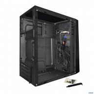 Корпус Exegate Ex283062rus  Minitower Exegate Baa-107u Black, Matx, <aaa400, 80mm>, 1*usb+2*usb3.0,