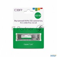 Cbr Ssd-512gb-m.2-lt22, Внутренний Ssd-накопитель, серия "lite", 512 Gb, M.2 2280, Pcie 3.0 X4, Nvme
