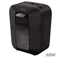 Шредер Fellowes Powershred Lx50 черный (секр.p-4)/перекрестный/9лист./17лтр./скрепки/скобы/пл.карты