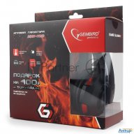 Gembird Mhs-g210, код Survarium, черн/крас, рег громкости, каб 1.8м