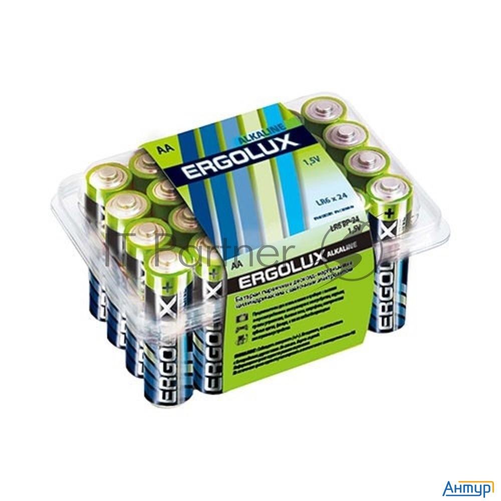 Элемент питания алкалиновый Lr6 Alkaline Bp-24 (уп.24шт) New Ergolux 14212