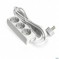 Удлинитель Exegate Ex285806rus  Ece-3-3w (3 евророзетки с заземлением, 3м, белый)