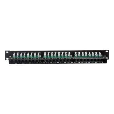 Патч панель Utp 19" 48 Port кат.6 Exegate разъ м Krone 110  Dual Idc , 1u, Rohs, цвет черный