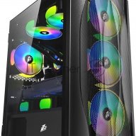 1stplayer Корпус Firebase X3-m Black / Matx, Tg / 4x120mm Led Fans Inc. / X3-m-bk-4f1