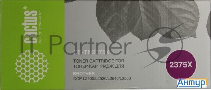 Картридж лазерный Cactus Cs-tn2375x черный (5200стр.) для Brother Dcp L2500/l2520/l2540/l2560