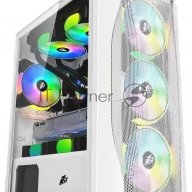 1stplayer Корпус Firebase X3-m White / Matx, Tg / 4x120mm Led Fans Inc. / X3-m-wh-4f1-w