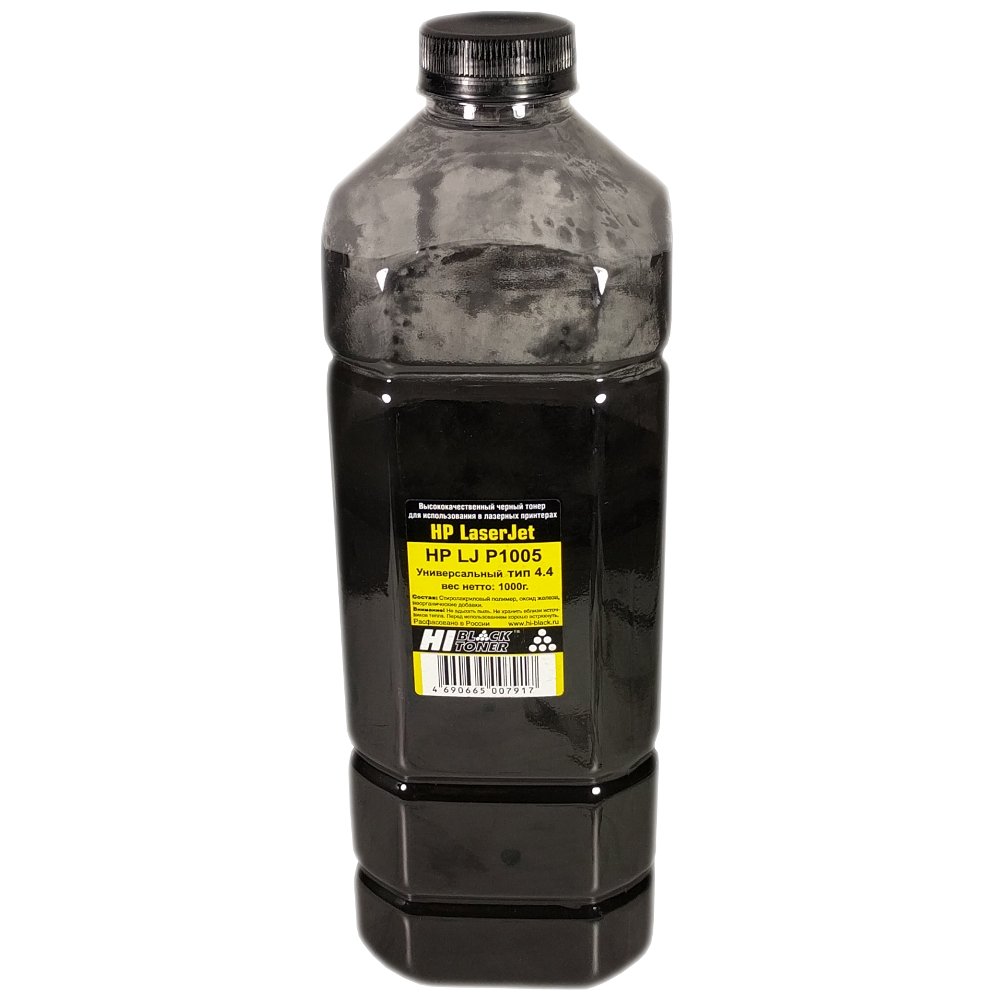 Тонер для Lj P1005 (hi-black) Тип 4.4, 1 кг, канистра Универсальный