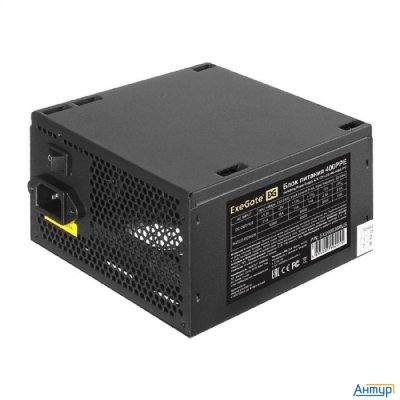 Exegate Ex260638rus-pc Блок питания 400w Exegate 400ppe (atx, Apfc, Pc, КПД 80% (80 Plus), 12cm Fan,
