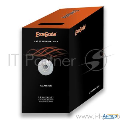 Exegate Ex138965rus Кабель Utp 4 пары кат.5e Exegate Cca Light, 305м Pullbox, серый