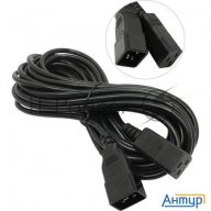 Кабель питания (ups) Exegate Power Ec20-10p (С19->С20) Vde-250v-3*1.5-Сu, 16А, черный, 10м