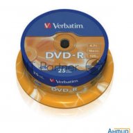 Диск Dvd-r Verbatim 4.7gb 16x Cake Box (25шт) (43522)