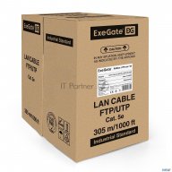 Кабель Exegate Utp 4 пары кат.5e медь, 24awg, Lszh, бухта 305м, оранжевый