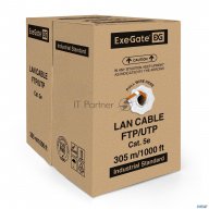 Кабель Exegate Utp 4 пары кат.5e медь, 24awg, Lszh, бухта 305м, оранжевый