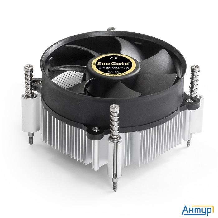 Exegate Ex292655rus Кулер Exegate Eta-20.pwm.v1700 (al, Lga1700/1150/1151/1155/1156/1200/1366, Tdp 9