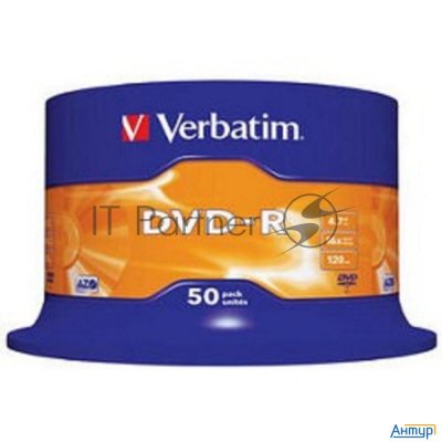 Диск Dvd-r Verbatim 4.7gb 16x Cake Box (50шт) (43548)
