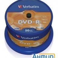 Диск Dvd-r Verbatim 4.7gb 16x Cake Box (50шт) (43548)
