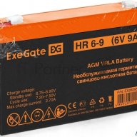 Батарея Exegate Hr 6-9 (6v 9ah, 634w), клеммы F2