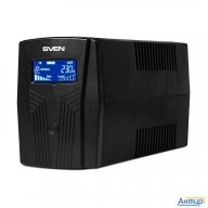 Источник бесперебойного питания Sven Pro 650 650va/390w Lcd, Usb, Rj-45 (2 Euro)