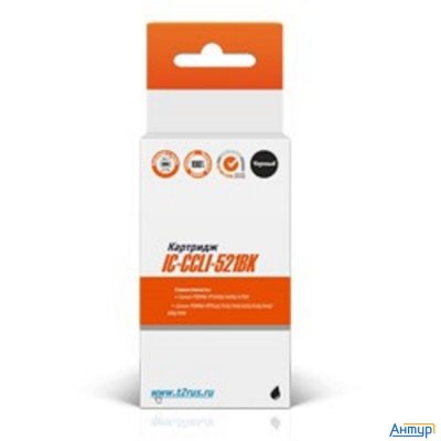 T2 Cli-521bk (ic-ccli-521bk) Картридж для Canon Mp540/620/630/980/pixma Ip4700, черный, с чипом