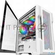 1stplayer Корпус Trilobite T3 White / Matx, Tg / 4x 120mm Led Fans Inc. / T3-wh-4f1-w
