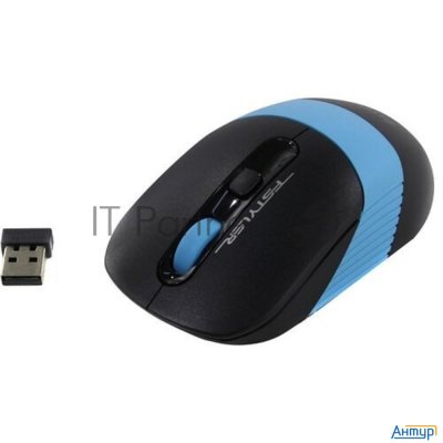 Мышь A-4tech Fstyler Fg10 черный/синий оптическая (2000dpi) беспроводная Usb [1147565]
