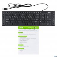 Клавиатура Acer Okw010 [zl.kbdee.002] Keyboard Usb Slim Multimedia Black