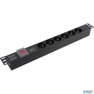 Exegate Ex280832rus Блок розеток Exegate Serverpro Pdu-19h607 Al-6s-c14-sw-spd1, 19",1u,алюм, 6schuk
