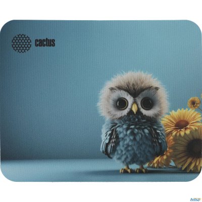 Коврик для мыши Cactus Owl Blue 220x180x2мм (cs-mpc-p07xs)
