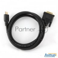 Кабель Hdmi-dvi Gembird, 3.0м, 19m/19m, Single Link, черный, позол.разъемы, экран Cc-hdmi-dvi-10