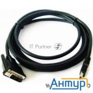 Кабель Hdmi-dvi Gembird, 3.0м, 19m/19m, Single Link, черный, позол.разъемы, экран Cc-hdmi-dvi-10