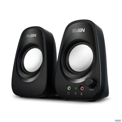 Колонки Sven 190, 2.0, чёрный, Usb, мощность 2x3 Вт(rms)