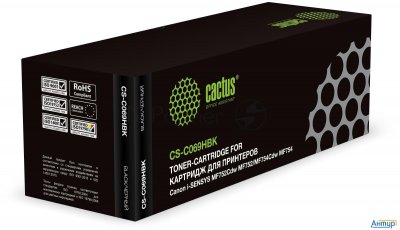 Картридж лазерный Cactus Cs-c069hbk 069h черный (7600стр.) для Canon I-sensys Mf752cdw Mf752/mf754cd