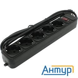 Exegate Ex221185rus Сетевой фильтр Exegate Sp-5-3b (5 розеток, 3м, евровилка, черный)