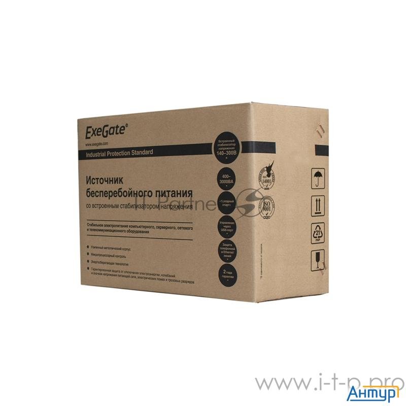Источник бесперебойного питания Exegate Specialpro Unb-600.led.avr.euro <600va/360w, Led, Avr, 2 евр