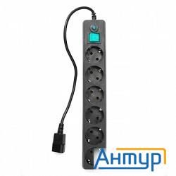 Gembird Сетевой фильтр Гарнизон Ehb-0 0,5 м 6 розеток черный для Ups