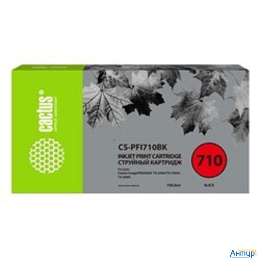 Картридж струйный Cactus Cs-pfi710bk черный (700мл) для Canon Imageprograf Tx-2000/tx-3000/tx-4000