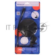 Микрофон Defender Mic-117 черный, кабель 1.8 м {Микрофон компьютерный} [64117]