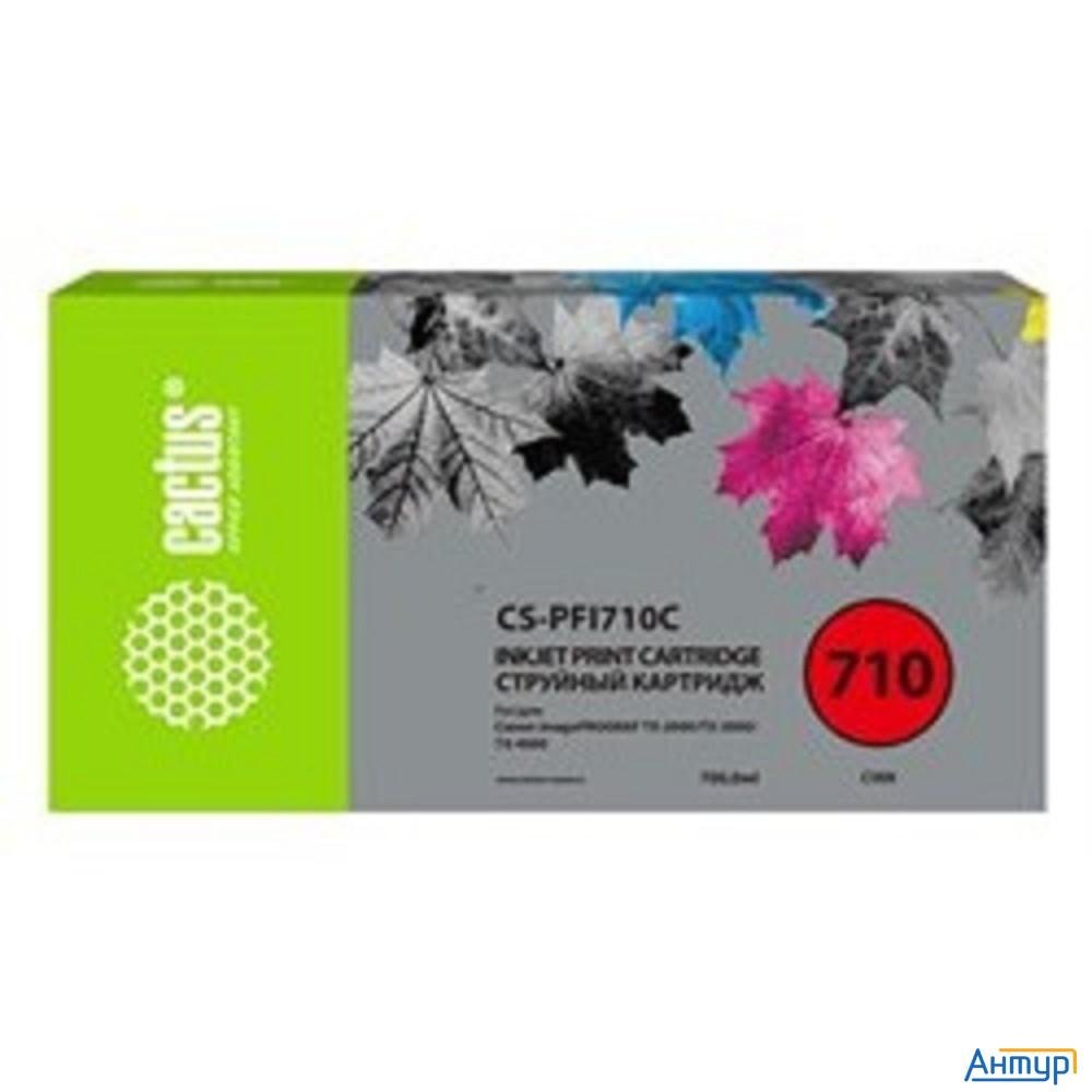 Картридж струйный Cactus Cs-pfi710c голубой (700мл) для Canon Imageprograf Tx-2000/tx-3000/tx-4000