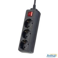 Perfeo Сетевой удлинитель с кнопкой "powermate", Pf_a4680 ( 5,0м, 3 розетки, черный (pf-pm-3/5,0-b))