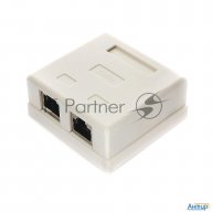 Монтажное оборудование Розетка Gembird Nas214 Rj-45 кат.stp 5e внешняя экранированная 2 порта, 110&k