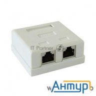 Монтажное оборудование Розетка Gembird Nas214 Rj-45 кат.stp 5e внешняя экранированная 2 порта, 110&k