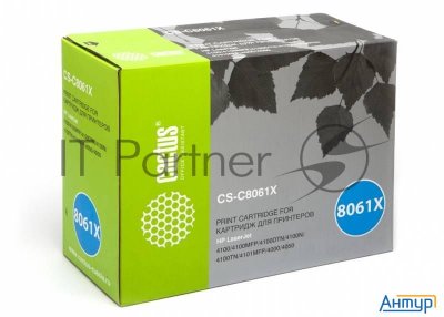 Тонер-картридж Cactus Cs-c8061x черный (10000 стр.) для Hp Lj 4100/ 4000/4050