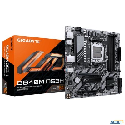 Gigabyte B840m Ds3h {socket Am5, Amd B840, 4xddr5-5200, Hdmi+dp+dp, 2xpci-ex16, 4xsata3(raid 0/1/10)