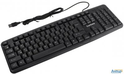 Клавиатура Exegate Ex279938rus Ly-331l2, <usb, шнур 2,2м, черная,  104кл, Enter большой>, Color Box