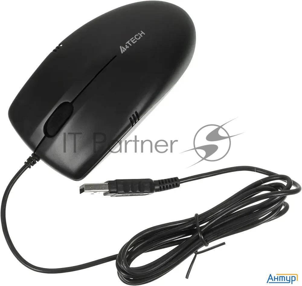 Мышь A4tech Op-530nu (черный) Usb,3+1 кл.-кн.,провод.мышь