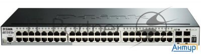 Коммутатор D-link Dgs-1510-52x/a2a Настраиваемый стекируемый коммутатор Smartpro уровня 2+ с 48 порт
